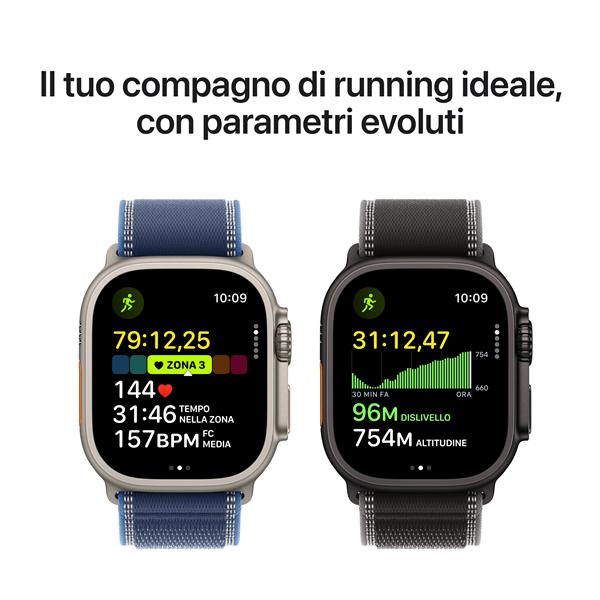 Apple Watch Ultra 3 GPS + Cellular, Cassa 49 mm in titanio naturale con Cinturino Ocean blu salmastro 7