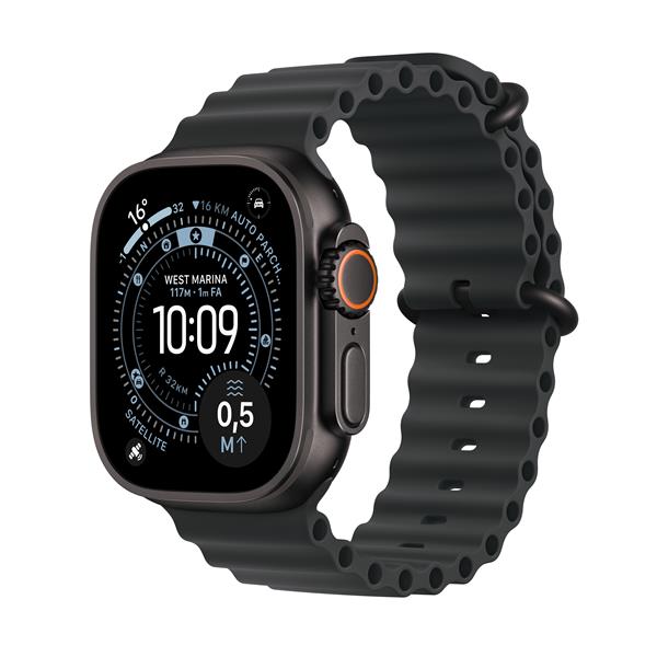 APPLE WATCH Apple Watch Ultra 3 GPS + Cellular, Cassa 49 mm in titanio nero con Cinturino Ocean nero