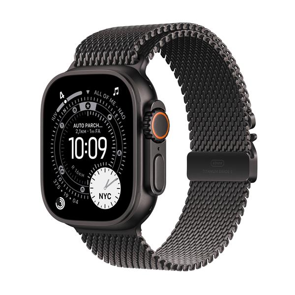 APPLE WATCH Apple Watch Ultra 3 GPS + Cellular, Cassa 49 mm in titanio nero con Loop in maglia milanese in titanio nero - Large