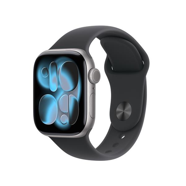 APPLE WATCH Apple Watch Series 11 GPS + Cellular, Cassa 42 mm in alluminio grigio siderale con Cinturino Sport nero - S/M