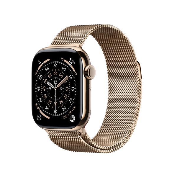 APPLE WATCH Apple Watch Series 11 GPS + Cellular, Cassa 42 mm in titanio color oro con Loop in maglia milanese color oro