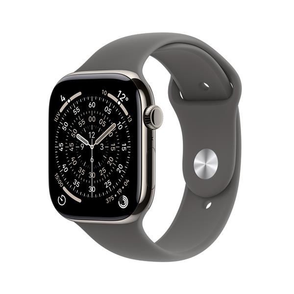 APPLE WATCH Apple Watch Series 11 GPS + Cellular, Cassa 46 mm in titanio naturale con Cinturino Sport grigio pietra - M/L