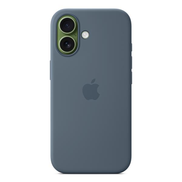 Custodia MagSafe in silicone per iPhone 17 - Blu salmastro 4
