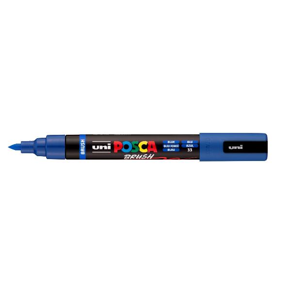 Osama MARCATORE AD ACQUA POSCA BRUSH - BLU - Confezione 6 marcatori