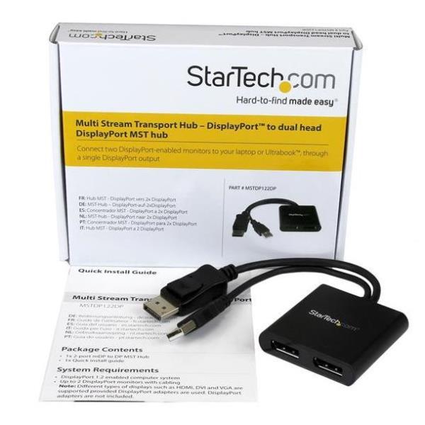 Adattatore Splitter MST Hub a doppio display DisplayPort 4K 30Hz 6