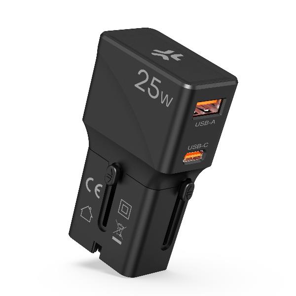 CELLY MULTIPLUGSL25W - 25W Multiplug Slim Travel Charger