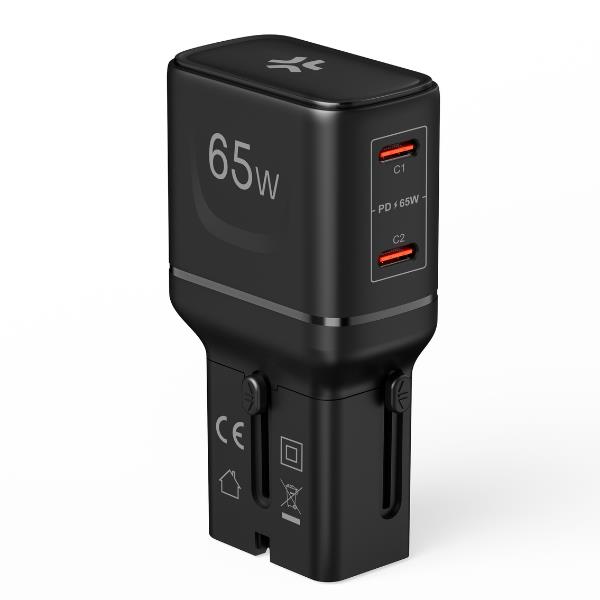 CELLY MULTIPLUGSL65W - 65W Multiplug Slim Travel Charger