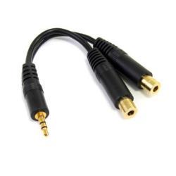 Splitter stereo 15 cm - 3,5mm M a 2x F 6