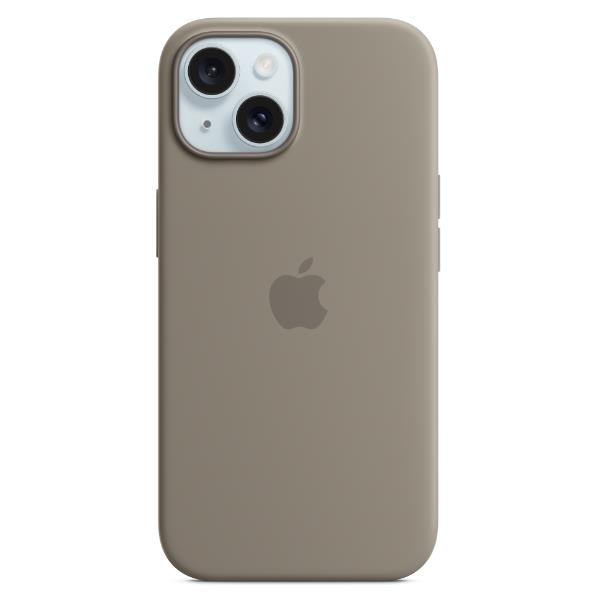 Custodia MagSafe in silicone per iPhone 15 Plus - Grigio creta 2