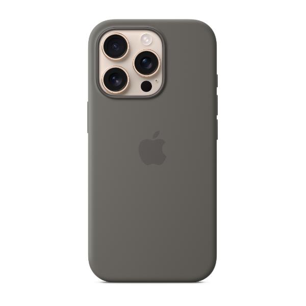 Custodia MagSafe in silicone per iPhone 16 Pro - Grigio pietra 2