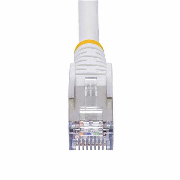 Cavo Ethernet CAT8 bianco da 10m, RJ45 Snagless, 25G/40G, 2000MHz, 100W PoE++, S/FTP, cavo lan in rame puro 26AWG, LSZH, cavo patch di rete schermato con rilievi di trazione, testa 9