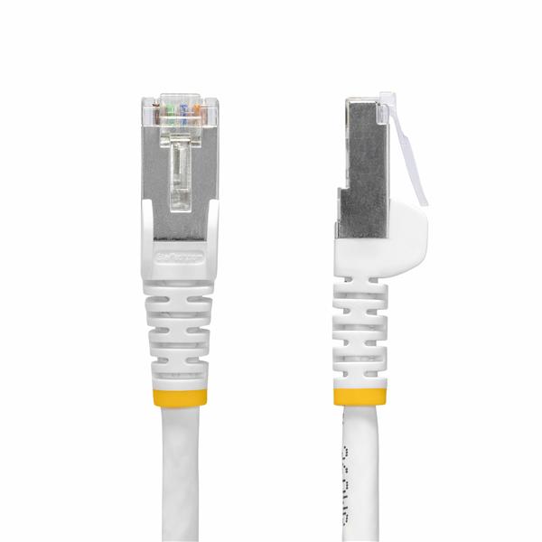 Cavo Ethernet CAT8 bianco da 2m, RJ45 Snagless, 25G/40G, 2000MHz, 100W PoE++, S/FTP, cavo lan in rame puro 26AWG, LSZH, cavo patch di rete schermato con rilievi di trazione, testat 3