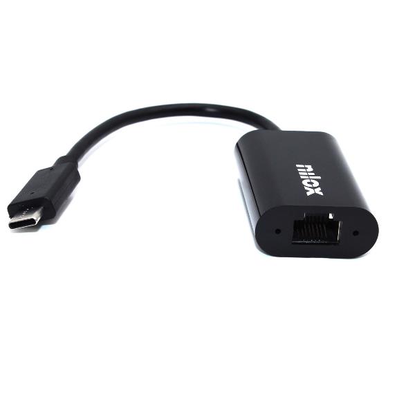 NILOX PC COMPONENTS NILOX TECH - Adattatore con connettore USB-C 3.2 a connettore RJ45, maschio a femmina, supporta USB-C 3.1 e USB- 3.2 Gen 1, supporta 10/100/1000 Mbit/s