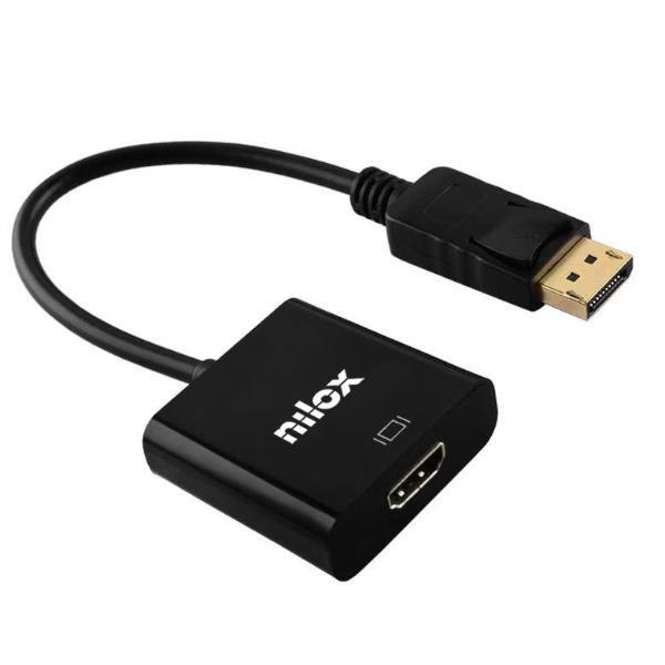 NILOX PC COMPONENTS NILOX TECH - Adattatore DisplayPort a HDMI Passivo; Converte un segnale DisplayPort in un segnale HDMI con installazione plug & play