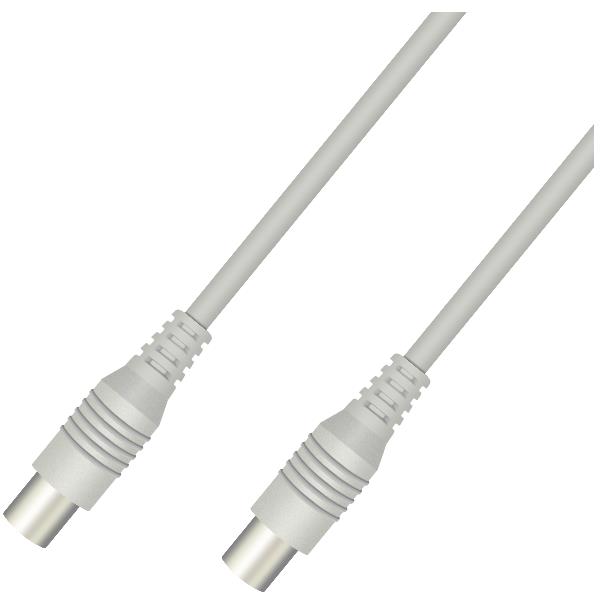 NILOX TECH - Cavo di congiunzione Video Antenna con connettore 9.5 mm a connettore 9.5 mm, maschio a femmina, lunghezza cavo 3 mt, adattatore Maschio–Maschio incluso confezione 2