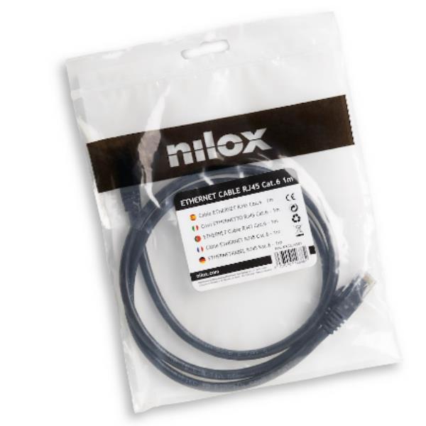 NILOX TECH - Cavo di rete UTP Ethernet RJ45 CAT. 6, lunghezza cavo 1 mt, protezione dalle interferenze, materiale rame 4