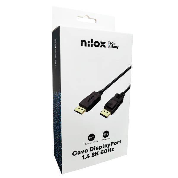 NILOX TECH - Cavo DisplayPort 1.4, fino a 8k lunghezza 3 metri (pack Retail) 2