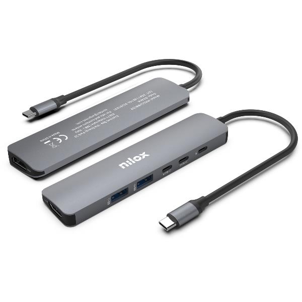 NILOX TECH - Docking USB-C slim 6in1 2