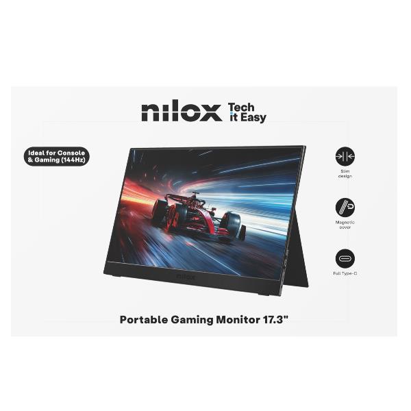 NILOX TECH - Monitor Gaming Portatile 17.3” IPS 144HZ Full HD 2