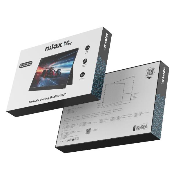 NILOX TECH - Monitor Gaming Portatile 17.3” IPS 144HZ Full HD 5