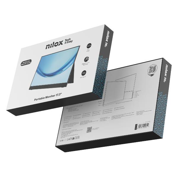 NILOX TECH - Monitor Portatile 17.3” IPS 60HZ Full HD 4