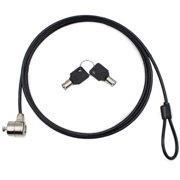 NILOX TECH - Cavo sicurezza con chiave, lunghezza cavo 1.8 mt, 2 chiavi in dotazione, slot K di sicurezza standard Kensington da 7.3mm 2
