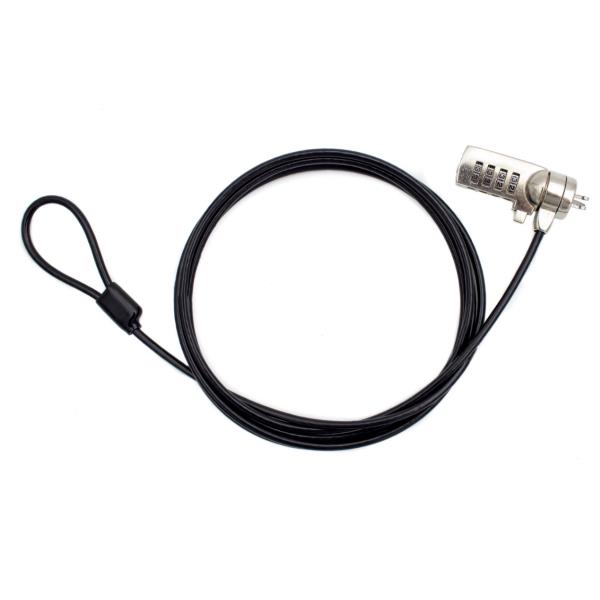 NILOX PC COMPONENTS NILOX TECH - Lucchetto di sicurezza con combinazione, lunghezza cavo 1.8 mt, combinazione riconfigurabile a 4 cifre, slot di sicurezza Kensington® K-Slot standard