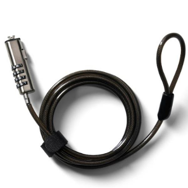 NILOX PC COMPONENTS NILOX TECH - Lucchetto a combinazione, slot Kensington Nano da 6,25 mm, lunghezza cavo 1.9 mt, materiale acciaio, combinazione riconfigurabile a 4 cifre