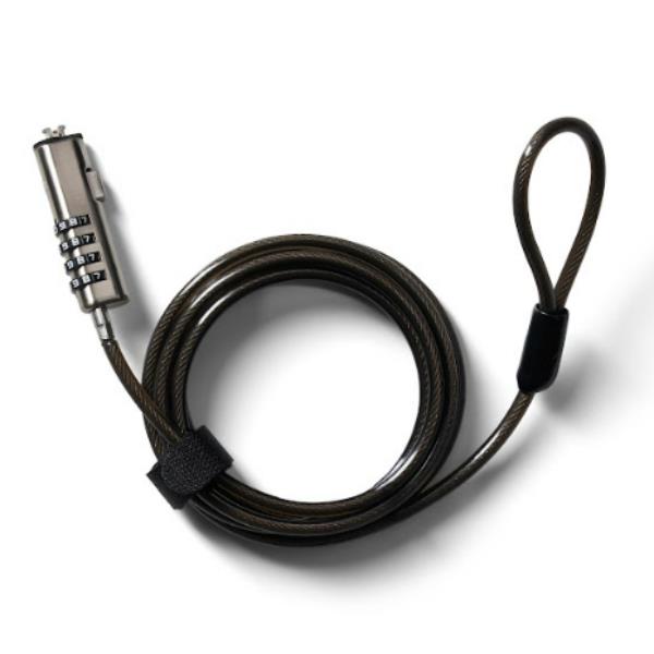 NILOX TECH - Lucchetto a combinazione, slot Kensington Nano da 6,25 mm, lunghezza cavo 1.9 mt, materiale acciaio, combinazione riconfigurabile a 4 cifre 2
