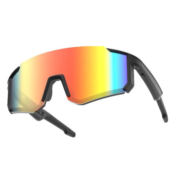NILOX SPORT NILOX – Smartglasses sportivi GLEN con audio Open Ear, microfono integrato e lenti PC anti-blue light e UV400