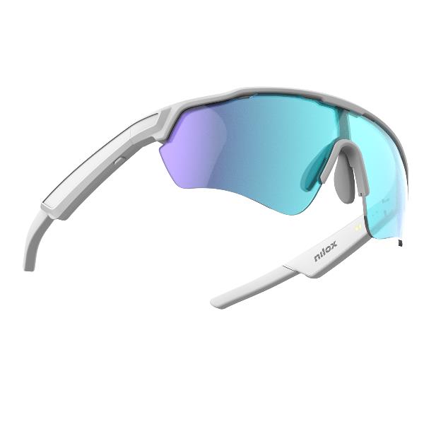 NILOX SPORT NILOX – Smartglasses sportivi SORAPIS con audio Open Ear, microfono integrato e lenti PC anti-blue light e UV400