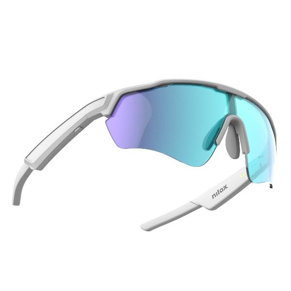 NILOX – Smartglasses sportivi SORAPIS con audio Open Ear, microfono integrato e lenti PC anti-blue light e UV400 3