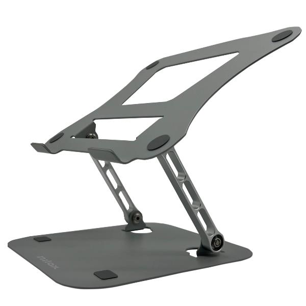 NILOX PC COMPONENTS NILOX TECH - Supporto per Notebook/Laptop/Tablet da 10" fino a 16", regolabile in altezza e inclinazione, materiale metallo al carbonio, base anti scivolo