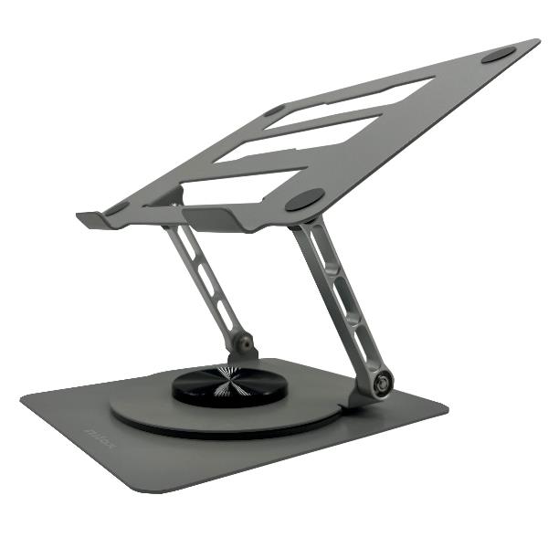 NILOX PC COMPONENTS NILOX TECH - Supporto girevole fino a 360° per Notebook/Laptop/Tablet da 10" fino a 16", regolabile in altezza e inclinazione, base anti scivolo, materiale metallo al carbonio