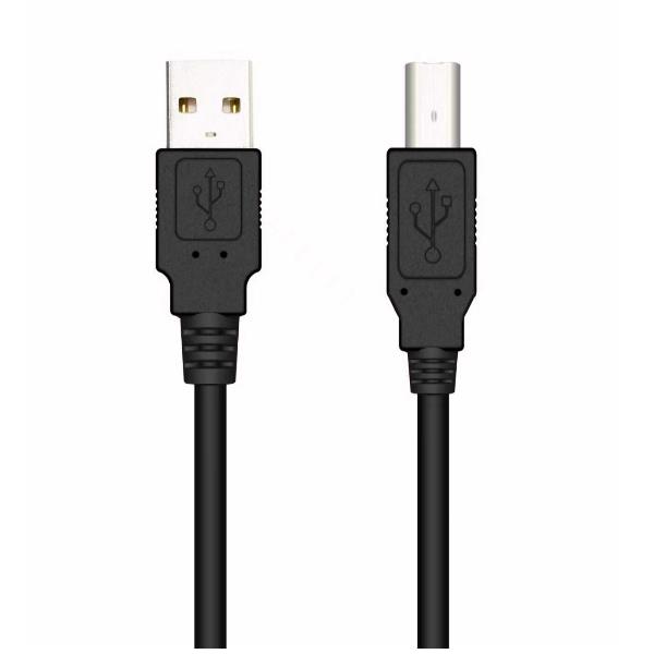 NILOX PC COMPONENTS NILOX TECH - Cavo con connettore USB-A 2.0 a connettore USB-B 2.0, maschio a maschio, lunghezza cavo 1,8 mt