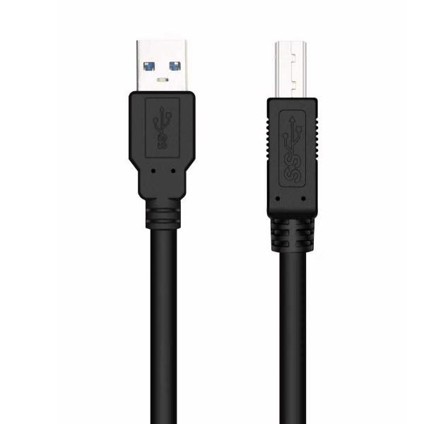 NILOX PC COMPONENTS NILOX TECH - Cavo di collegamento con connettore USB-A 3.0 a connettore USB-B 3.0, maschio a maschio, lunghezza cavo 1,8 mt