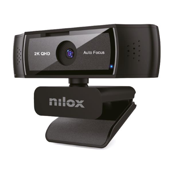 NILOX TECH - Webcam con risoluzione 1080p, supporta formati video Full HD 30 fps e 2K, autofocus, microfono, lunghezza cavo 1.5 mt, interfaccia USB, filtro Privacy 2