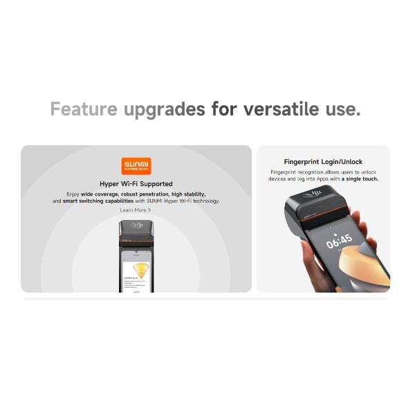 V3 DISPLAY 6,75" , WIFI, LTE, BTLE, 3GB/32GB, DOPPIA CAM, STAMPANTE 58MM, NFC, ANDROID 13 GMS 3