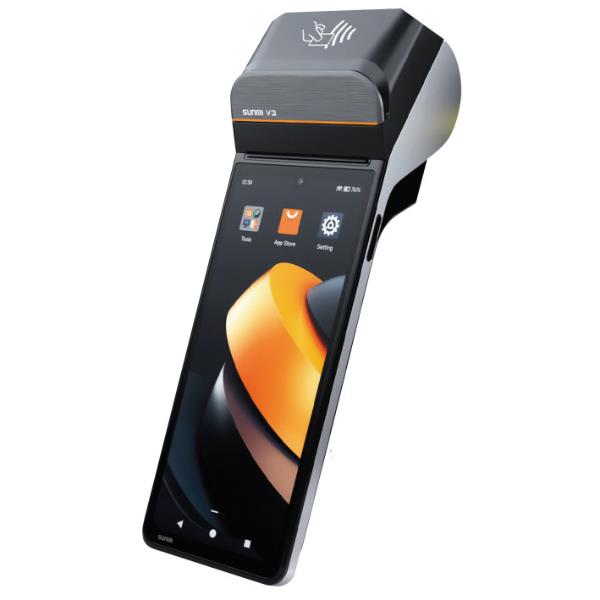 V3H DISPLAY 6,75", 2D SCANNER, STAMPANTE DA 58MM INTEGRATA (RICEVUTE / ETICHETTE), WIFI, BTLE, LTE, FINGERPRINT, ANDROID 13 GMS 2