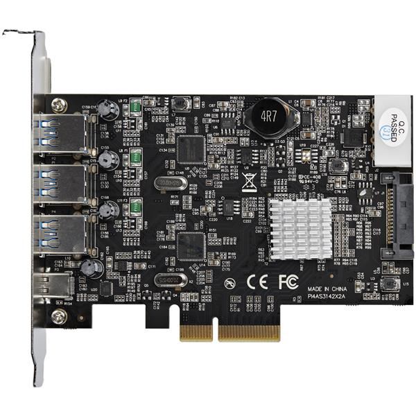 Scheda PCIe 4 Porte USB 3.1 - 3x USB-A a 1x USB-C 4