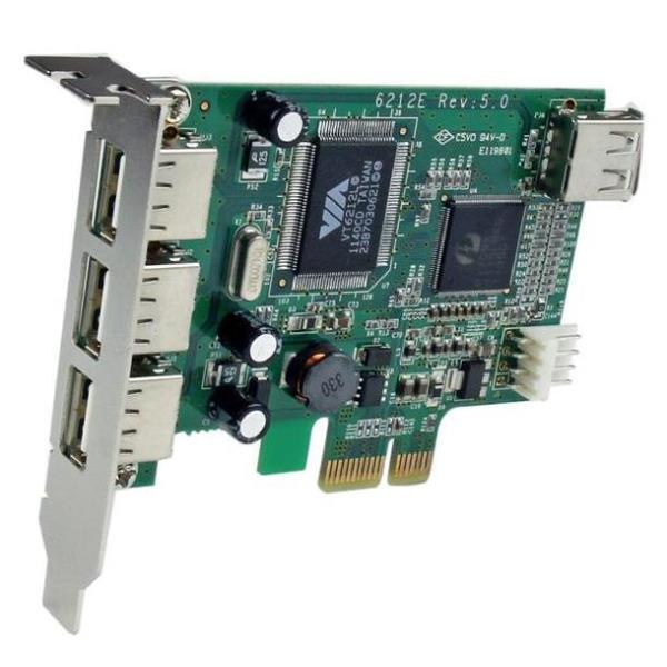 Scheda USB PCIe a 4 porte LP 4