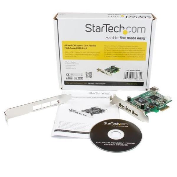 Scheda USB PCIe a 4 porte LP 6