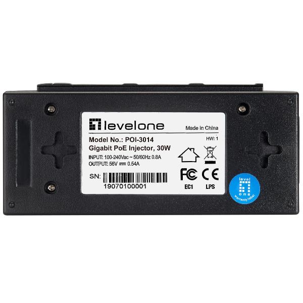 LEVELONE POI-3014 - INIETTORE POE GIGABIT, 30W, 802.3ab 3