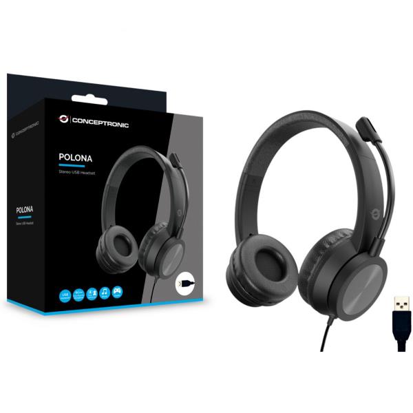 CUFFIA STEREO USB con Microfono Riduzione rumorosità e Controllo remoto 4