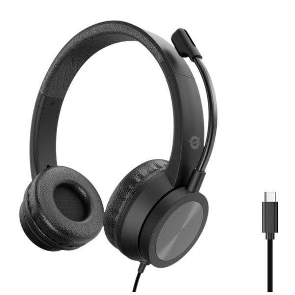 CONCEPTRONIC CUFFIA STEREO USB-C con Microfono Riduzione rumorosità e Controllo remoto