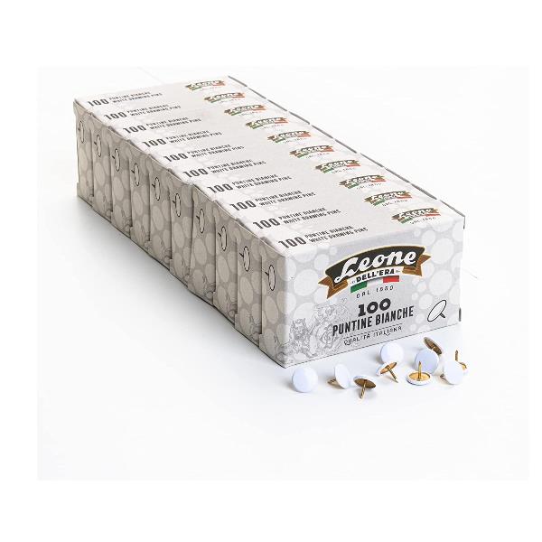 LEONE DELLERA Puntine colorate bianche