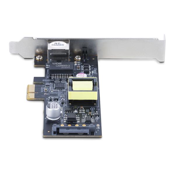 Scheda di rete PoE NBASE-T a 1 porta da 2,5 Gbps, Intel I225-V, 802.3af/at PoE+ Multi-Gigabit NIC, scheda LAN PCI Express Server, Interfaccia Ethernet alimentata SATA 4