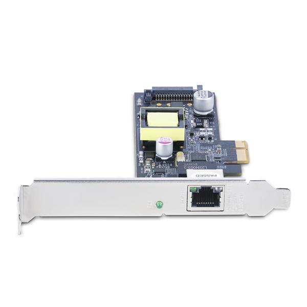 Scheda di rete PoE NBASE-T a 1 porta da 2,5 Gbps, Intel I225-V, 802.3af/at PoE+ Multi-Gigabit NIC, scheda LAN PCI Express Server, Interfaccia Ethernet alimentata SATA 5