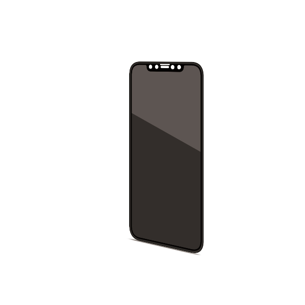 PRIVACY 3D GLASS - Vetro 9H con bordo colorato nero per schermo curvo con effetto Privacy compatibile con Apple iPhone 11 2