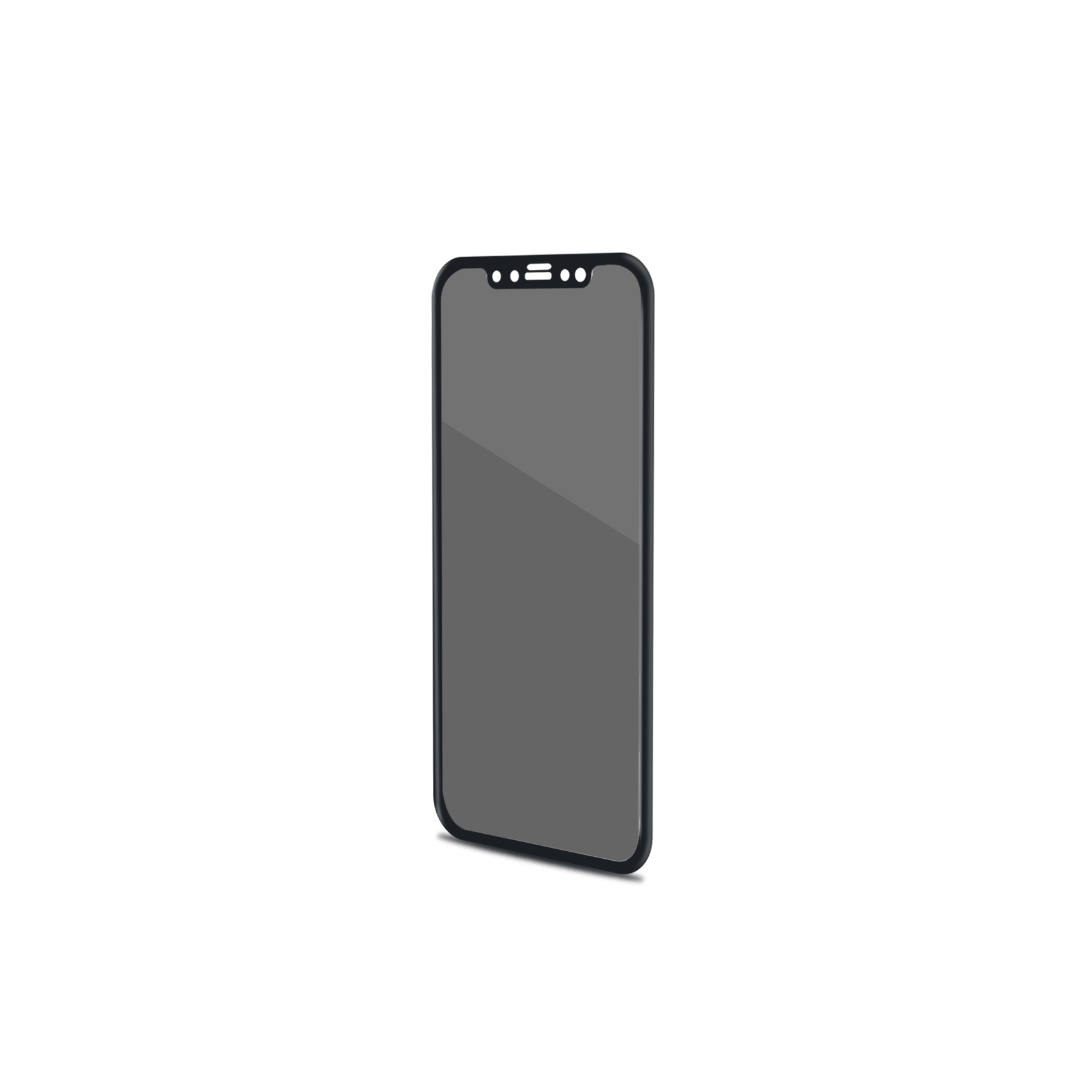 PRIVACY 3D GLASS - Vetro 9H con bordo colorato nero per schermo curvo con effetto Privacy compatibile con Apple iPhone Xs/ iPhone X 2